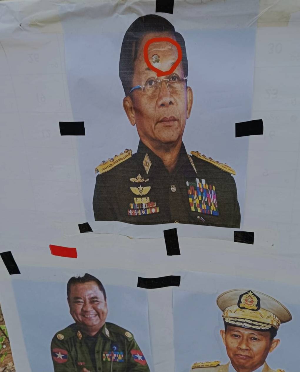 ပစ်မှတ်ကိုတိကျစွာပစ်နိုင်ဖို့ စစ်ခေါင်းဆောင်တွေကို ရုပ်ပုံပစ်မှတ်လုပ်ပြီး လေ့ကျင့်