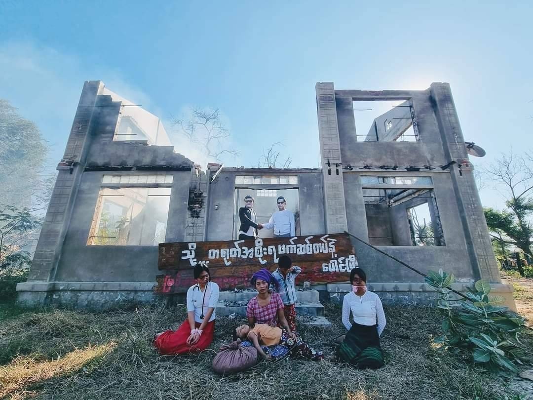 စစ်ကောင်စီကို တရုတ်အစိုးရ ကာကွယ်မပေးဖို့ မုံရွာမှာသရုပ်ပြ