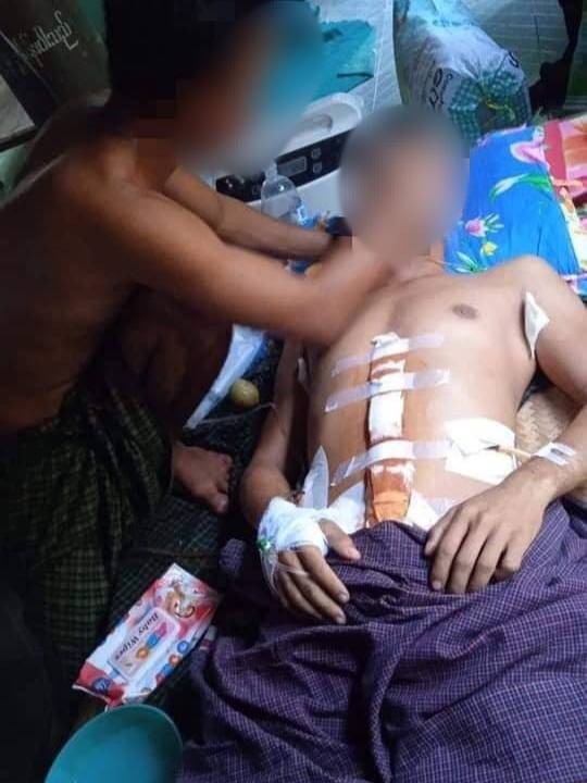 တိုက်ပွဲမှာ ဝမ်းဗိုက်ဒဏ်ရာရတဲ့ရဲဘော်အတွက် ဆေးကုသစရိတ်လိုအပ်နေ
