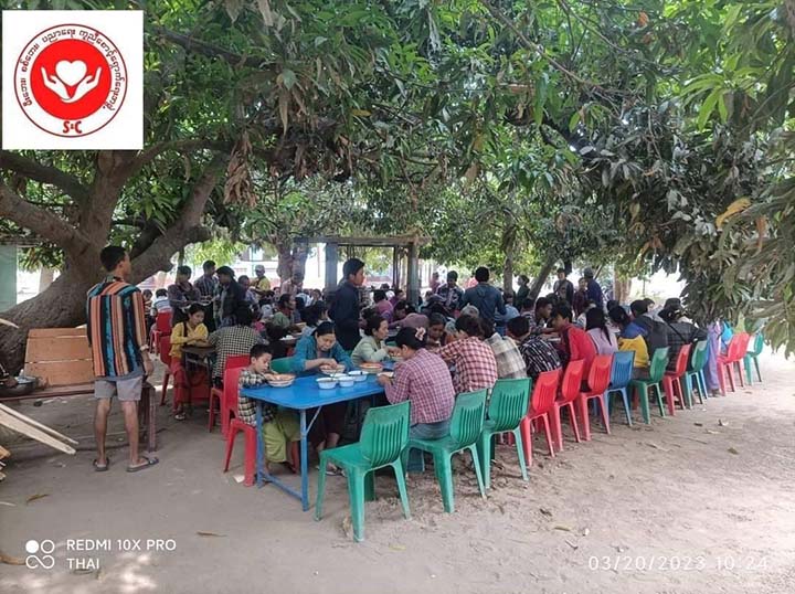 ရွှေဘိုမြို့နယ်က စစ်ရှောင်ပြည်သူ ၁၀၀၀ ကျော်ကို S & C က ကူညီစောင့်ရှောက်ထား