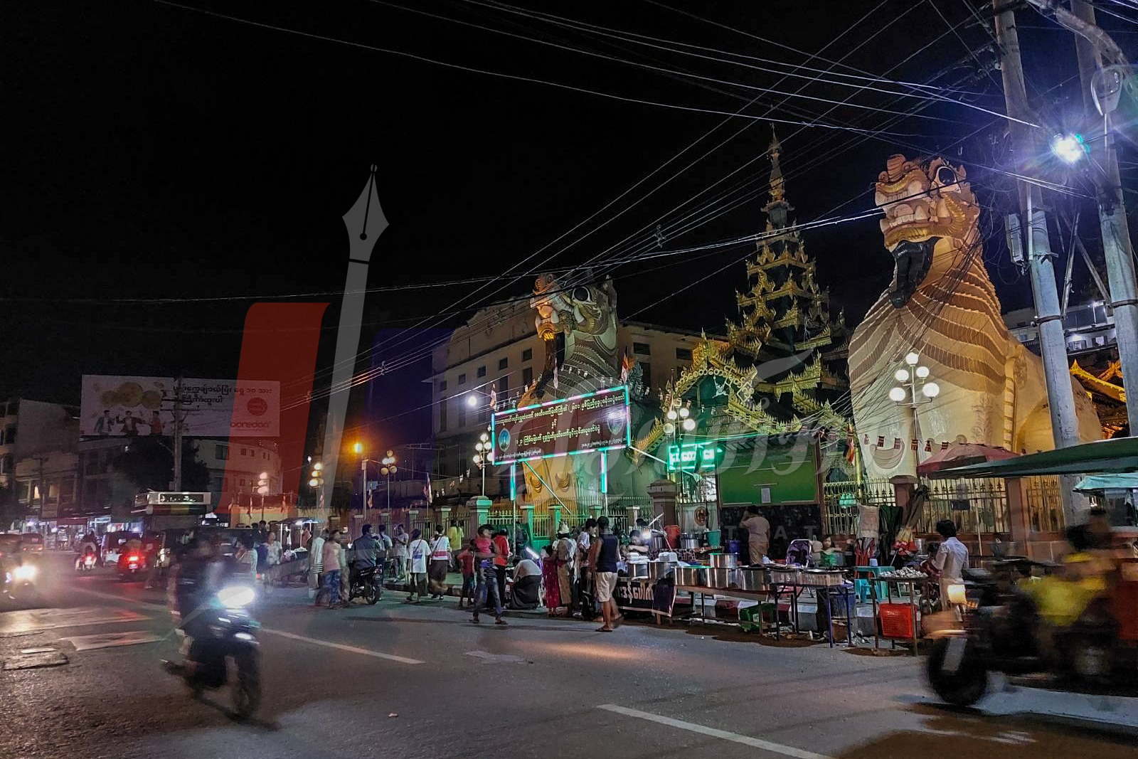 ပြည်မြို့က စစ်ကောင်စီကျင်းပတဲ့ တန်ဆောင်တိုင်ပွဲစျေး လည်ပတ်သူနည်းပါး