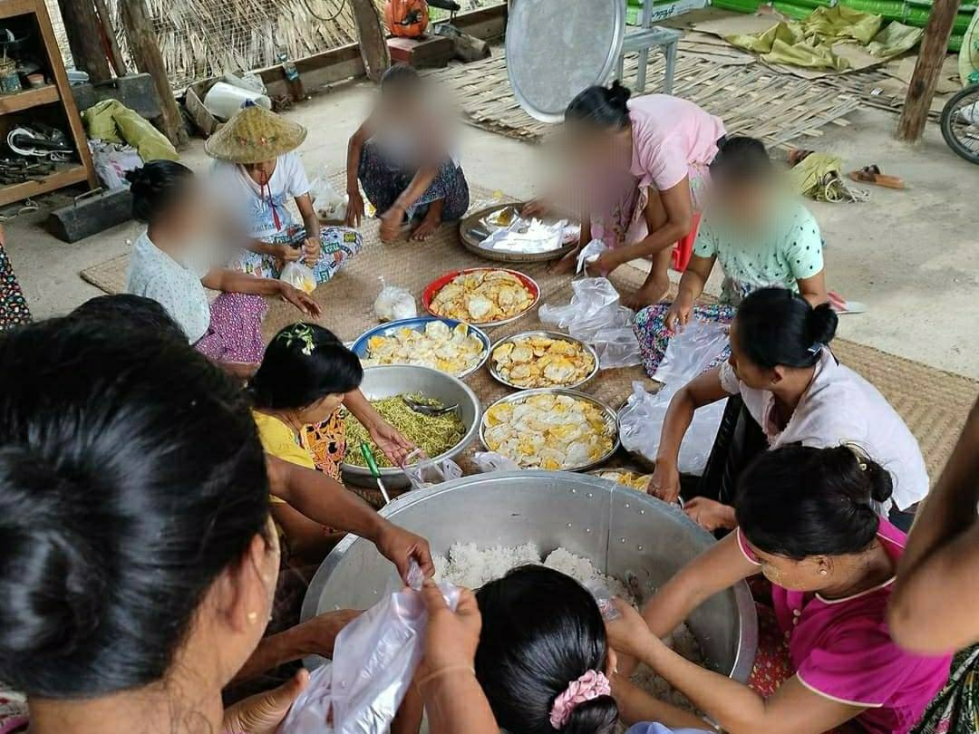 အတတ်နိုင်ဆုံးထောက်ပံ့ခဲ့ပေမယ့်  ထမင်းဟင်းပြတ်သွားလို့ မစားလိုက်ရတဲ့ စစ်ရှောင်တွေ ရှိနေ
