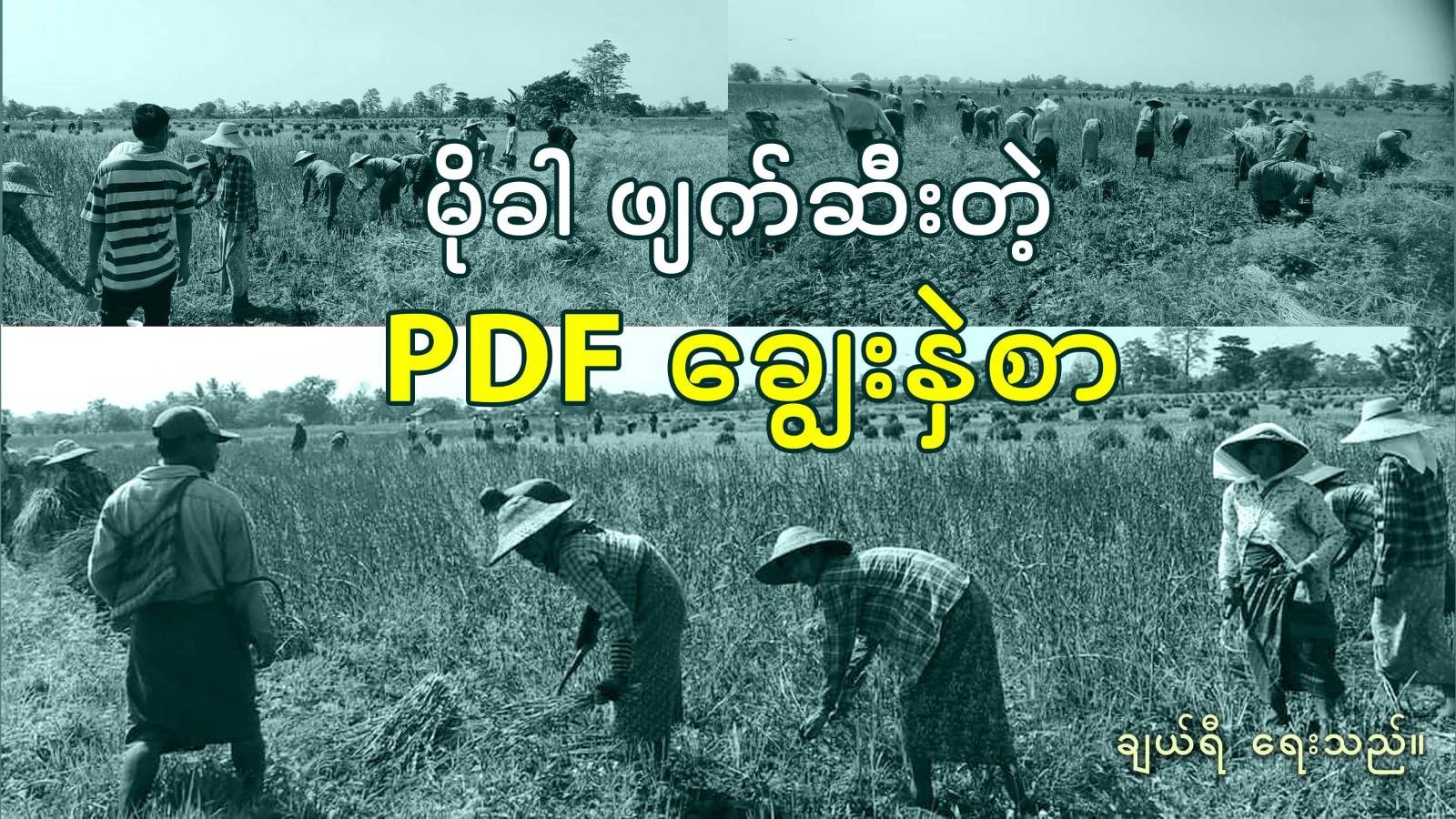 မိုခါ ဖျက်ဆီးတဲ့ PDF ချွေးနှဲစာ